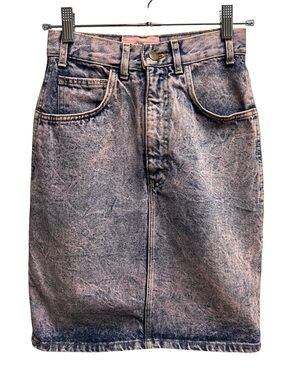 vintage 80s purple acid wash indie sleaze high waisted skirt